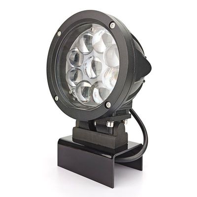 Luz de ponto azul para empilhadeira personalizada com carcaça de alumínio fundido, suporte de aço inoxidável e lente PMMA