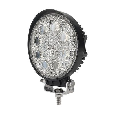 Luz de trabalho LED redonda Luz auxiliar LED à prova d'água 24W Com caixa de alumínio fundido
