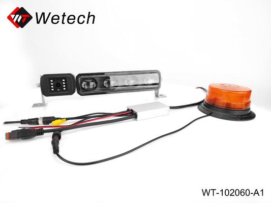Luz de segurança de empilhadeira com câmera de 360 graus 4 Direção lateral gravador de visão larga Caminhão de veículo blind spot proximidade detecção sistema de colisão