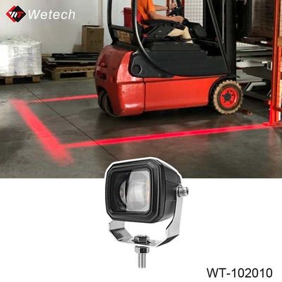 10V - 80V Forklift Luz de Zona Vermelha 10W Luzes de Forklift Azul com Casca de Alumínio Forrado