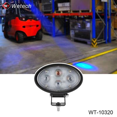 20W Lâmpada de ponto azul de empilhadeira 10V - 80V Lâmpada de ponto azul de empilhadeira com aviso de zona de segurança de colisão