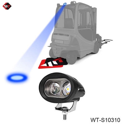 Lâmpada de ponto azul LED 10W LED Lâmpada de ponto azul 10V - 80V Com caixa de alumínio fundido