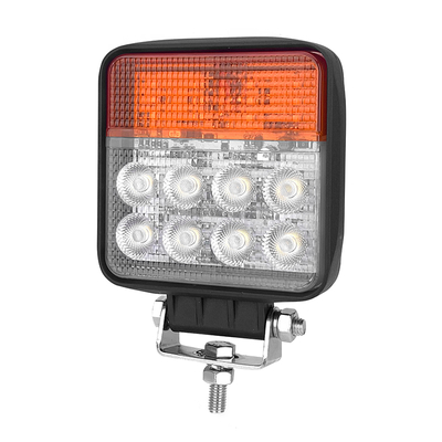 Luz de Trabalho LED Impermeável 12V 24V DC 24W Feixe de Inundação com Sinalizador e Design Durável