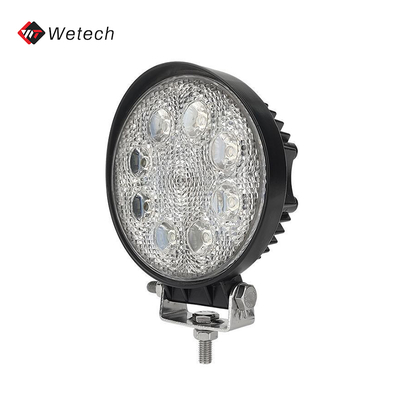 Luz de trabalho LED redonda Luz auxiliar LED à prova d'água 24W Com caixa de alumínio fundido