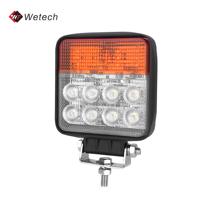Luz de Trabalho LED Impermeável 12V 24V DC 24W Feixe de Inundação com Sinalizador e Design Durável
