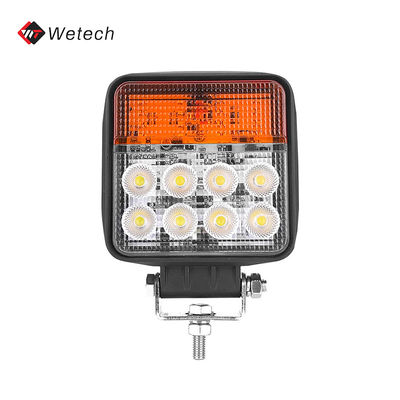 Lâmpada LED de trabalho à prova d'água 12V 24V DC 24W Luz de inundação com sinal de virada